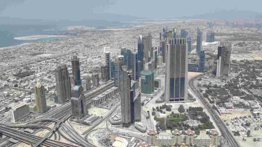 View of the skyline of Dubai