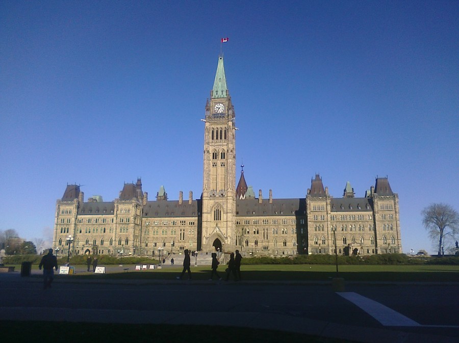 view of Parliament Hill in Ottawa