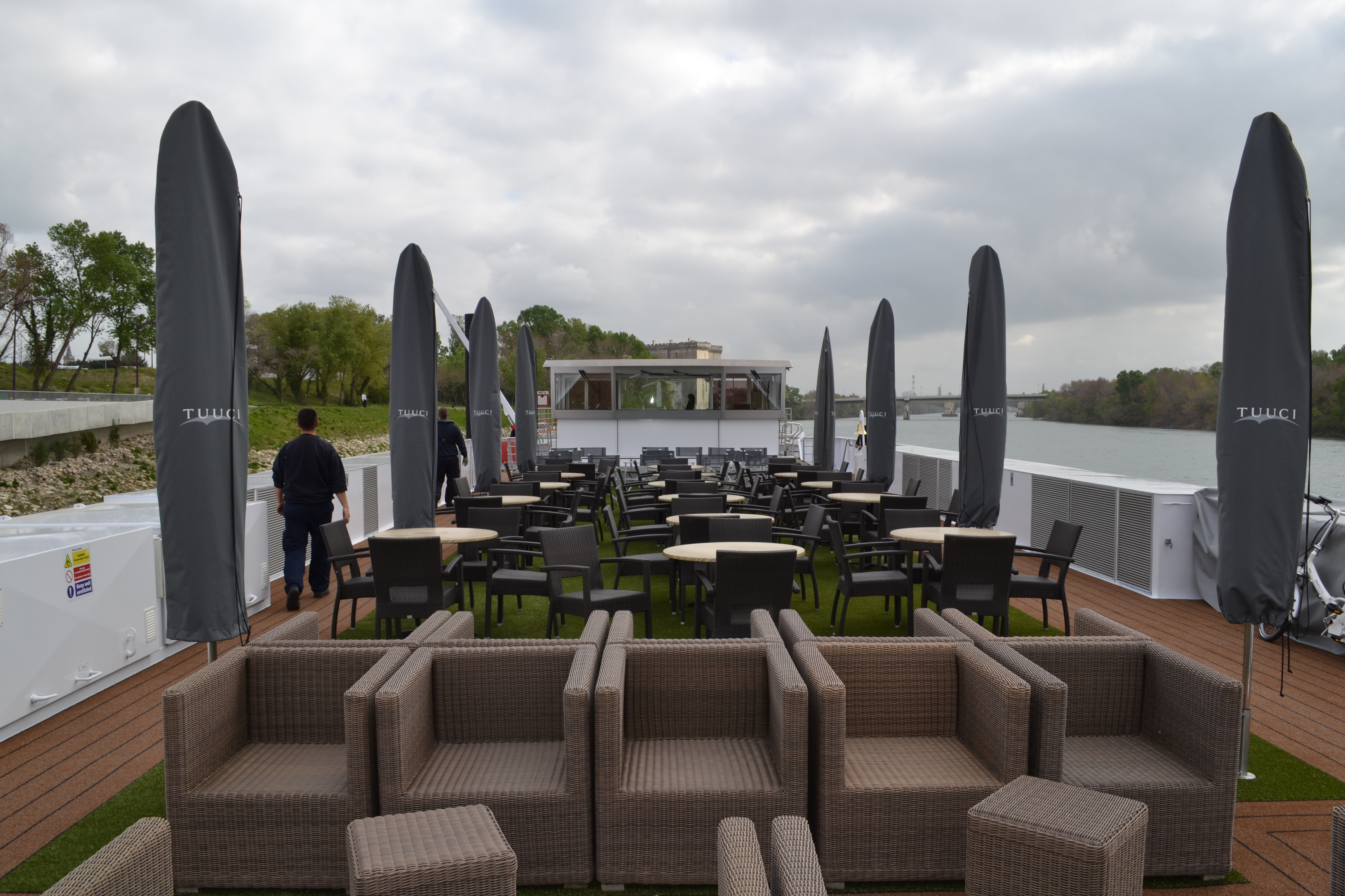 The upper deck on the Scenic Emerald