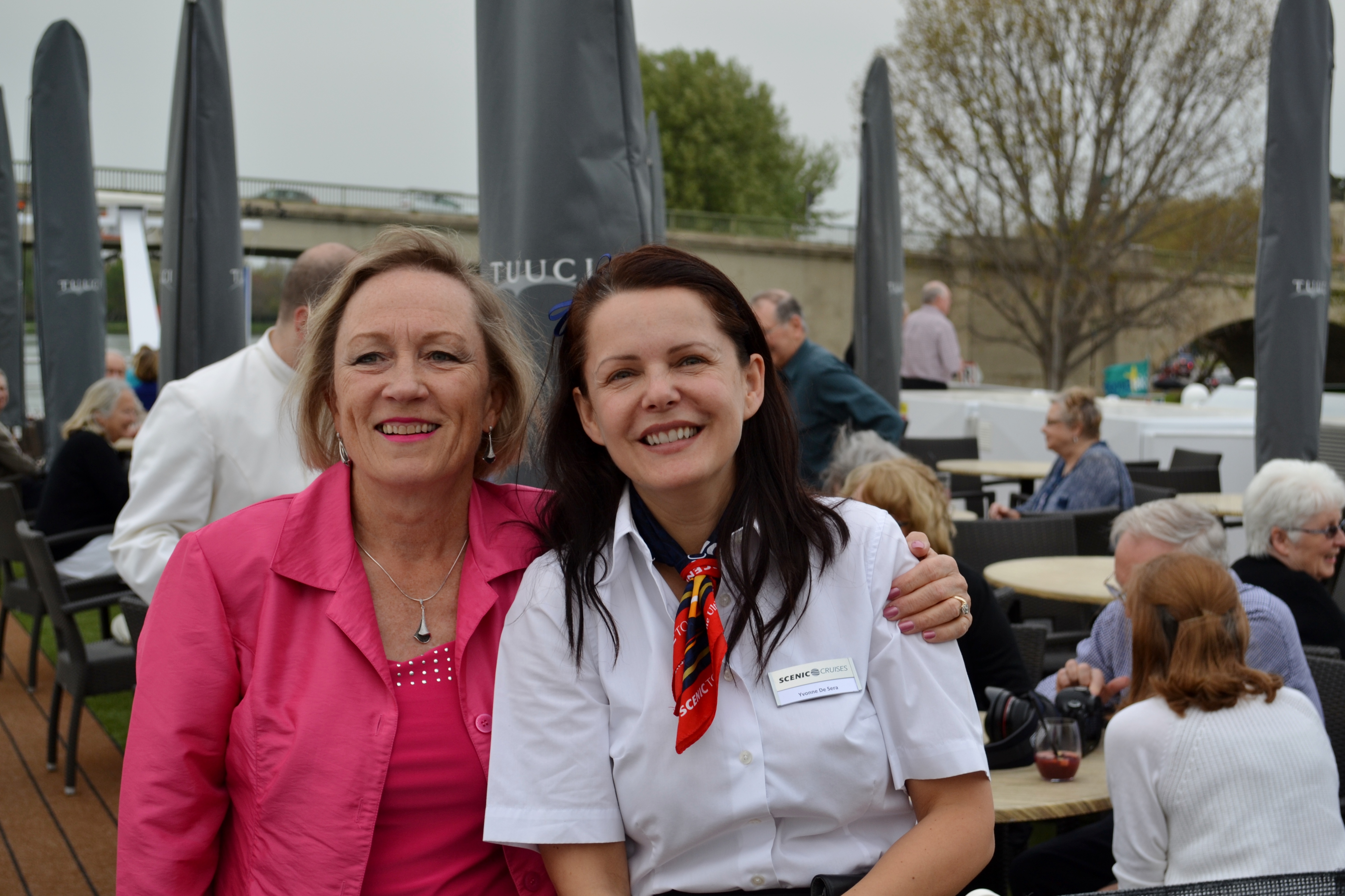 Scenic staff and guest