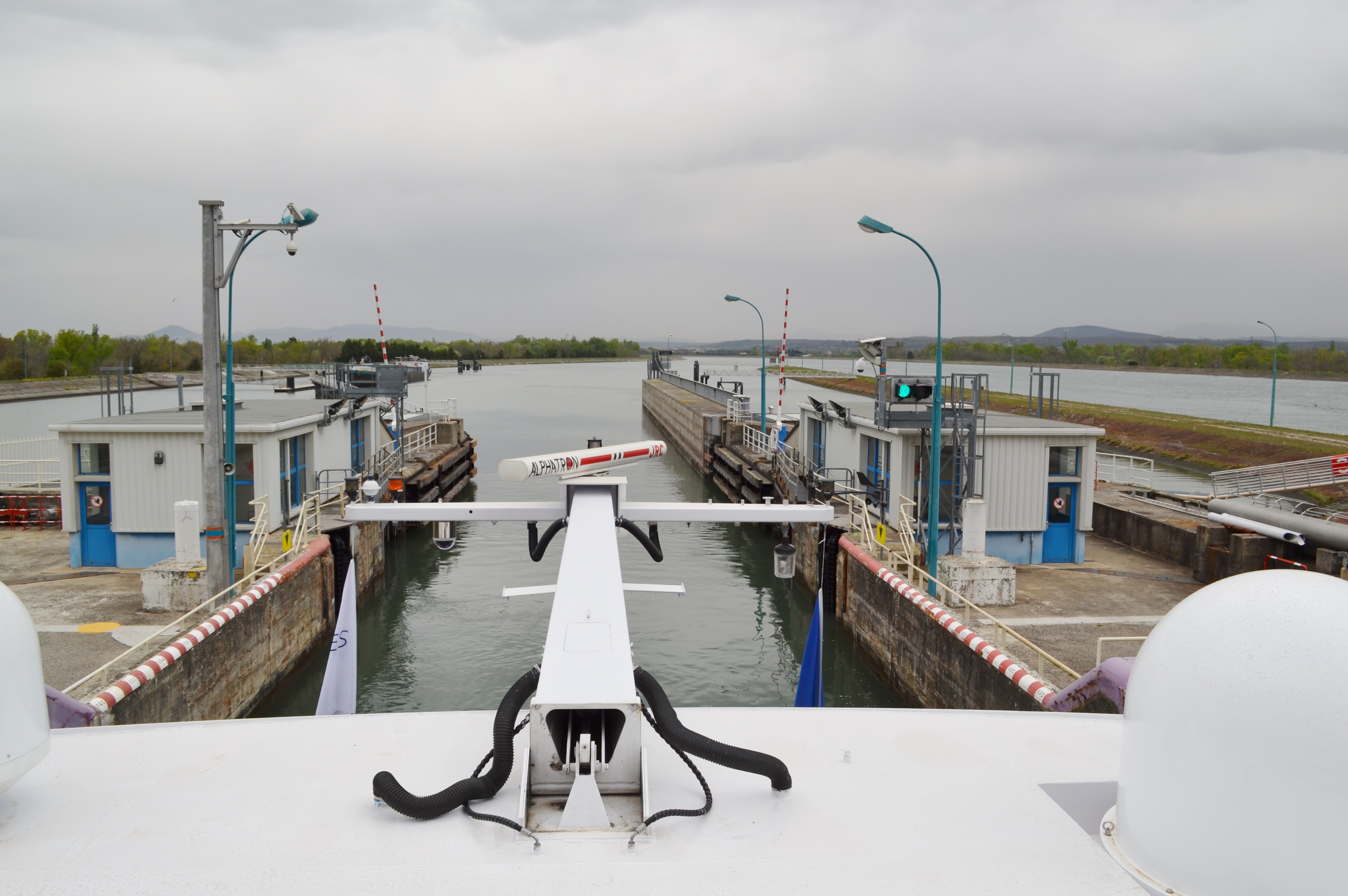 Navigating the Locks on the Rhone River, France
