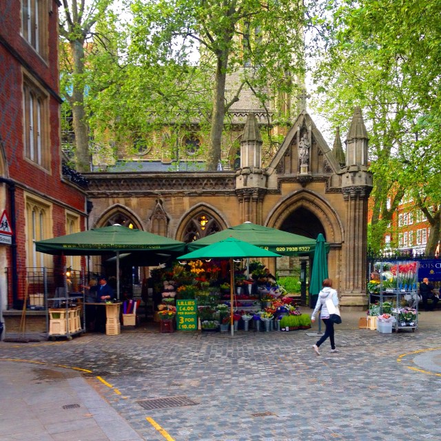 A woman walking on the streets of London