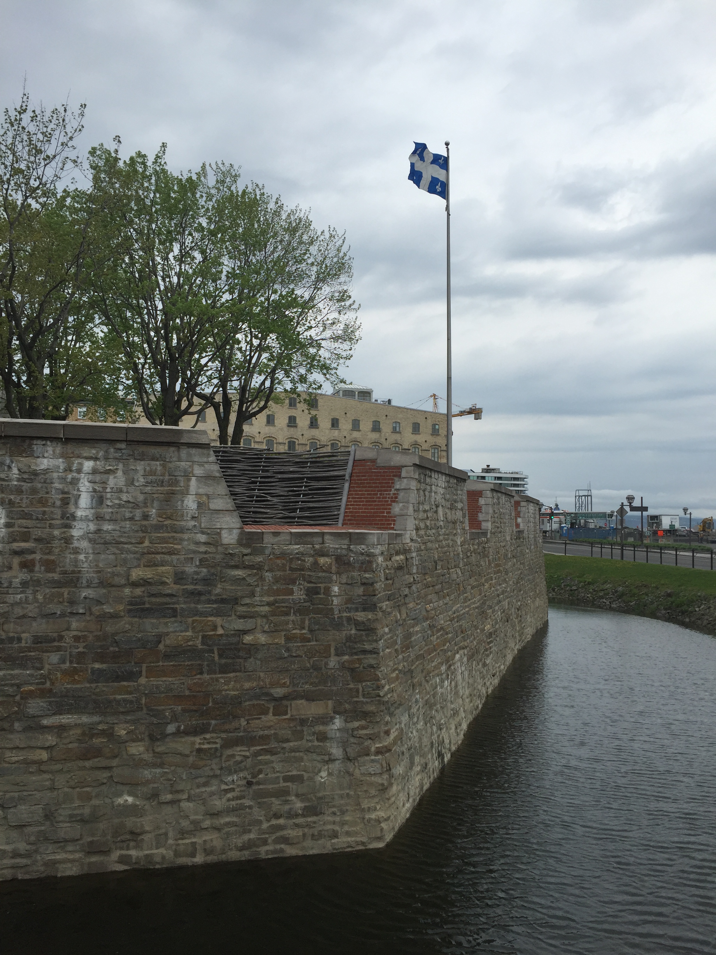 The old city walls in Quebec City, Canada