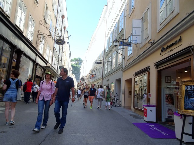 Walking the streets in Salzburg