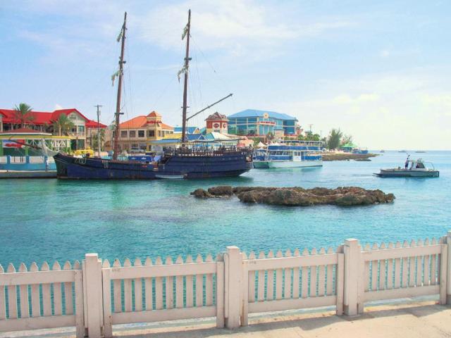 A view of the oceanfront in the Cayman Islands