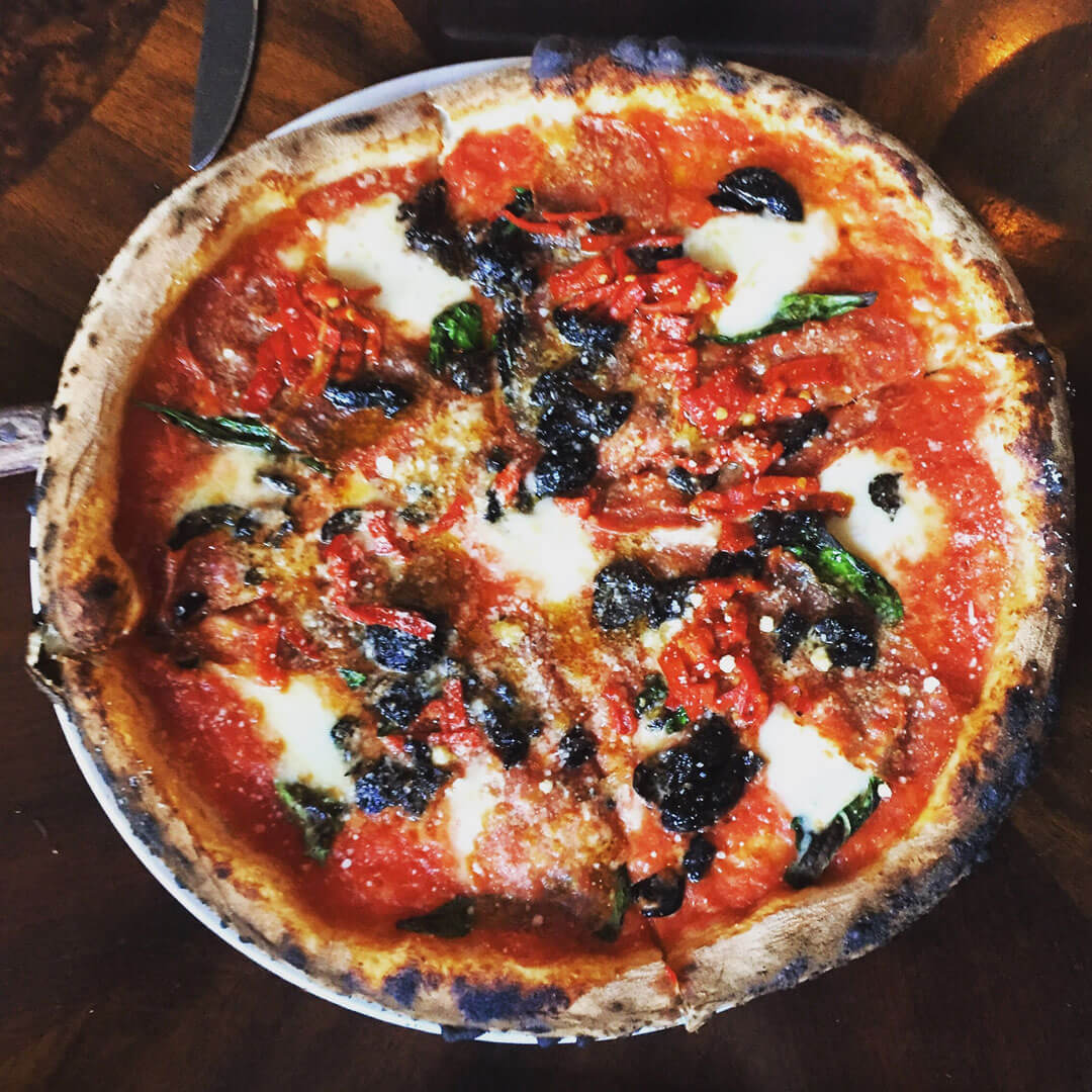 A delicious pizza in Naples