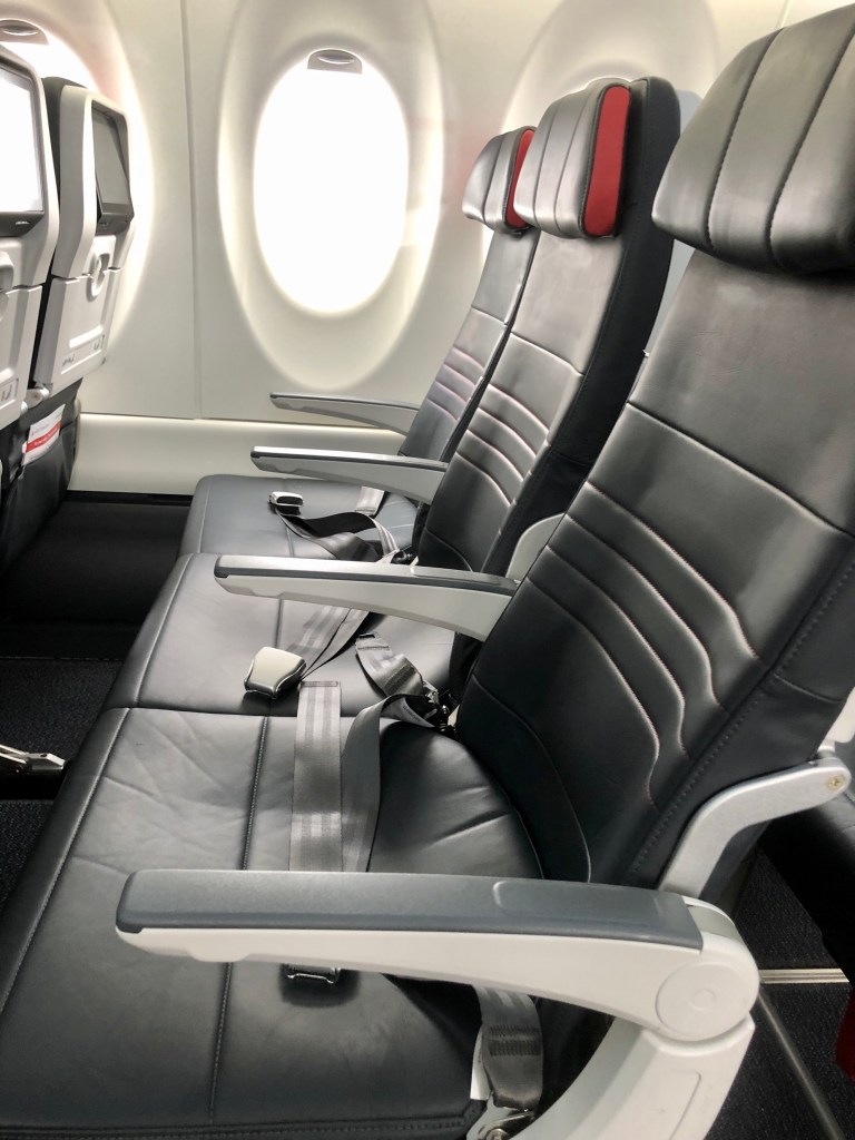 Airplane seats waiting and ready for boarding