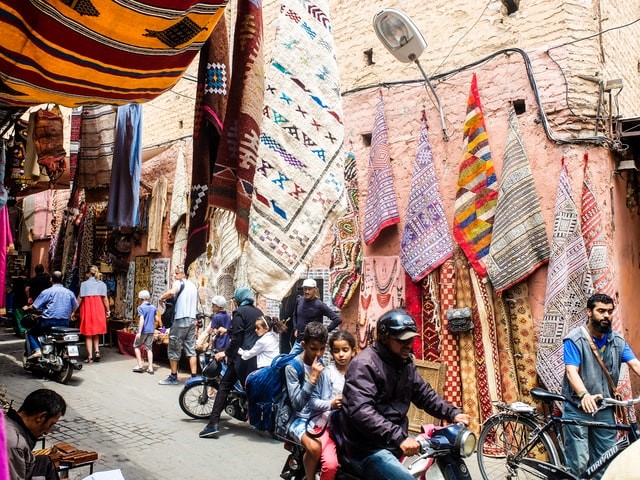 A busy street in Morocco 