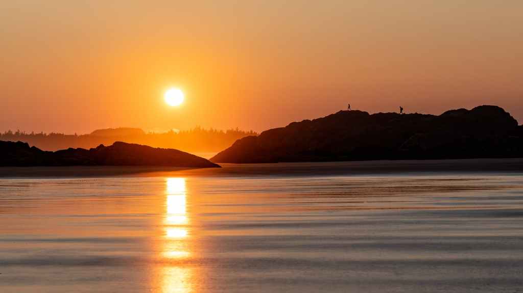 Looking over the water in Tofino, British Columbia