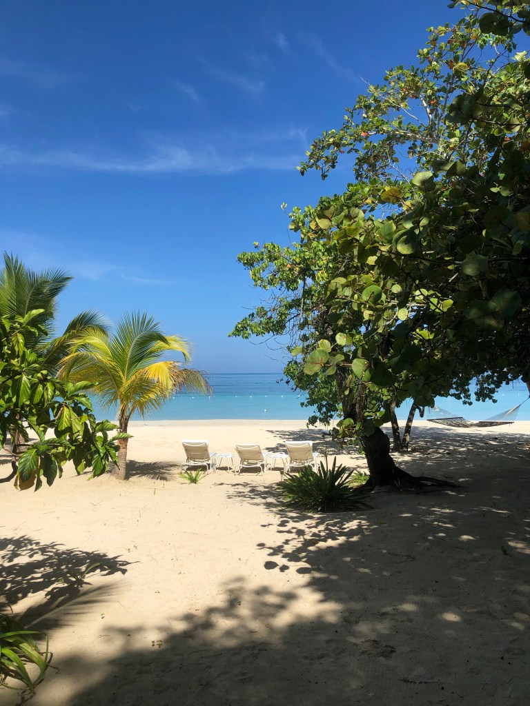 Beach time overlooking the Caribbean Sea