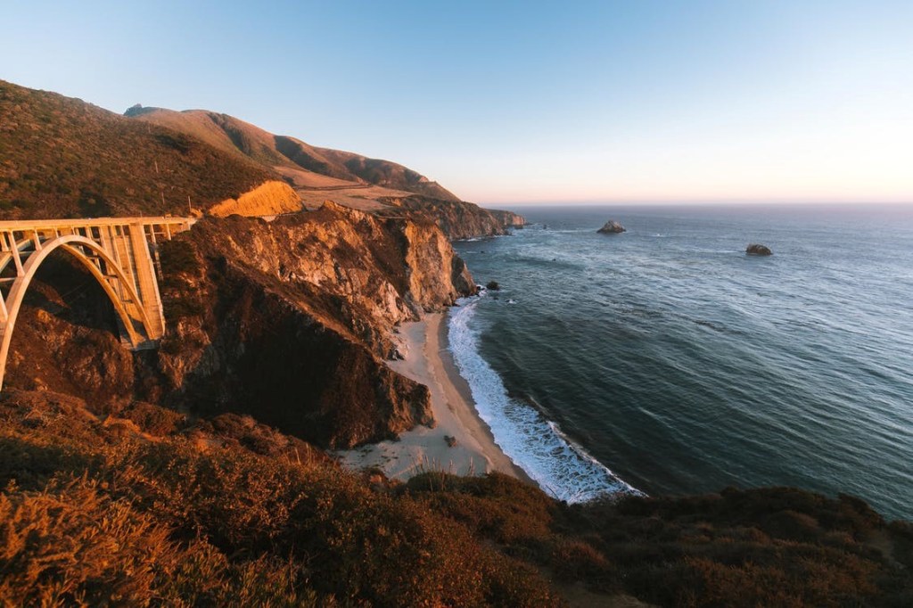 The bridge on the Big Sur Coast in California