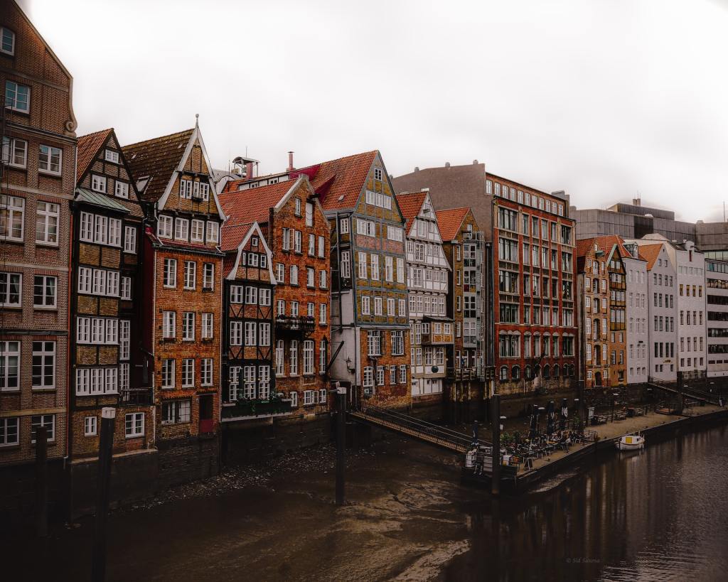 Traditional Hamburg buildings.