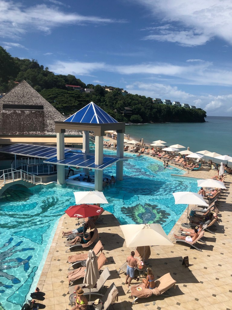 Poolside in St. Lucia