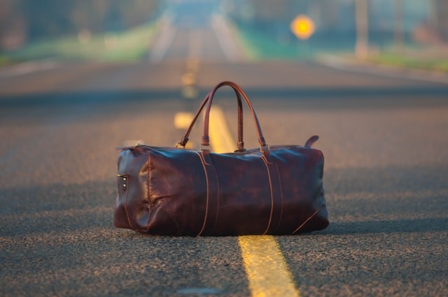 picture of a brown leather bag