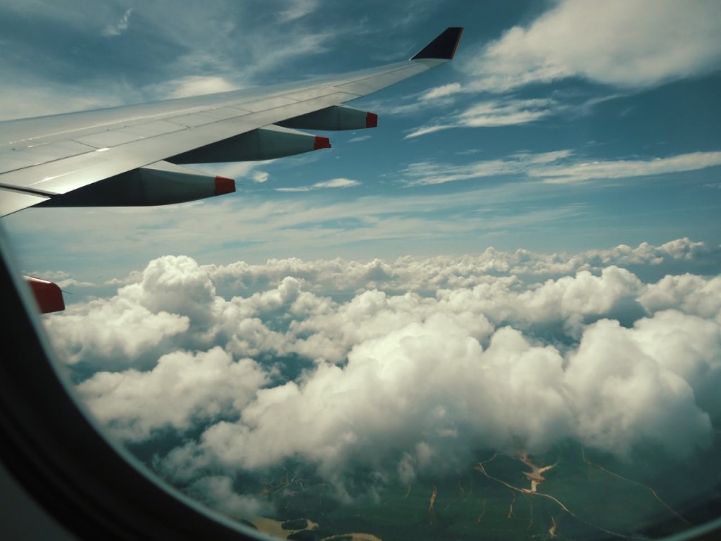 airplane above the clouds